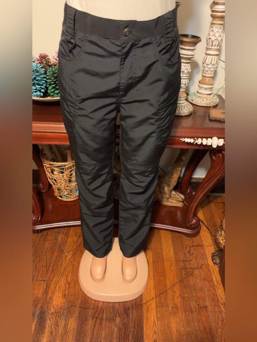 Men's Black Cargo Pants with Utility Pockets